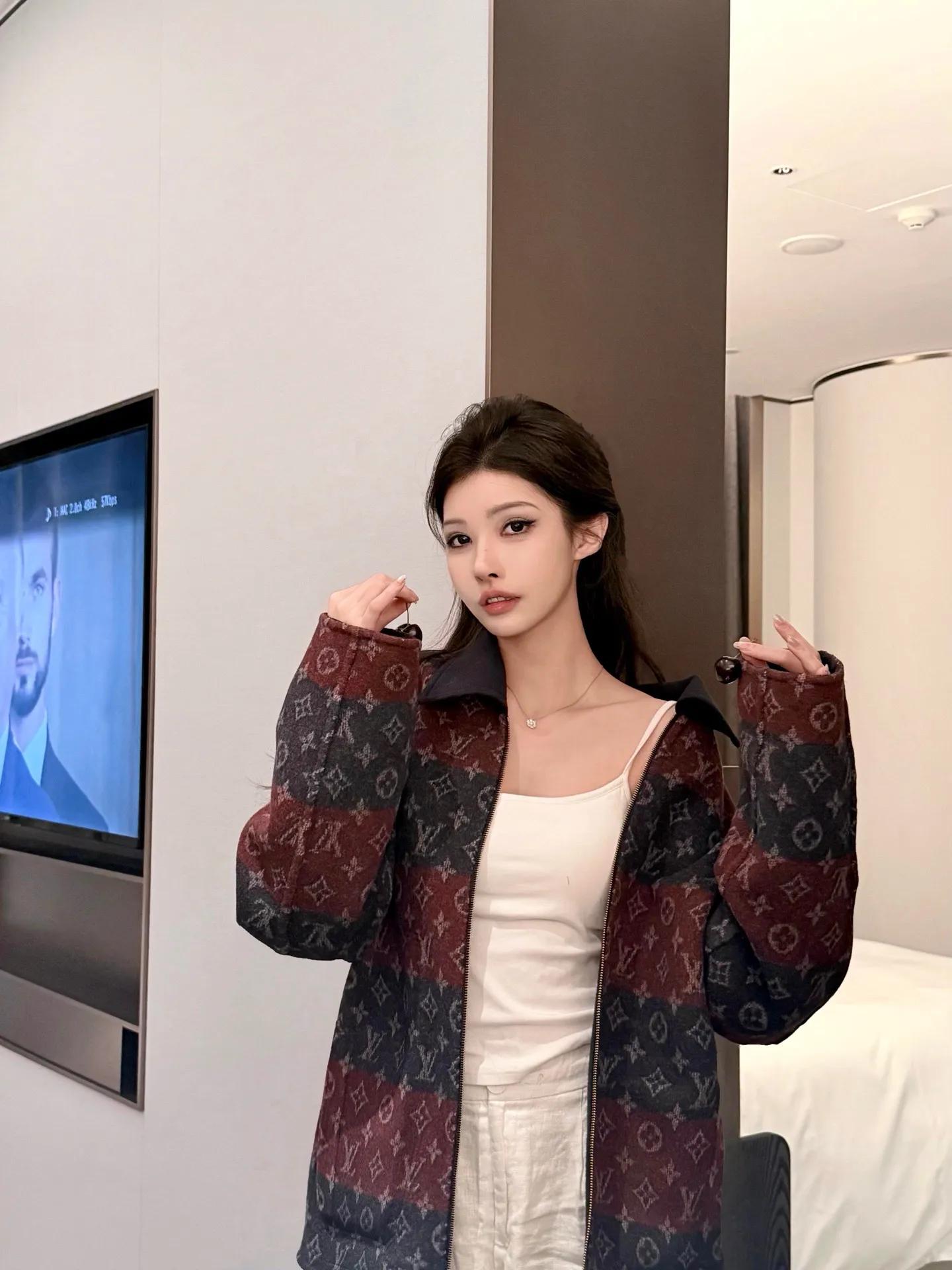 Louis Vuitton/Louis Vuitton 25Fw presbyopic logo double-sided wool jacket